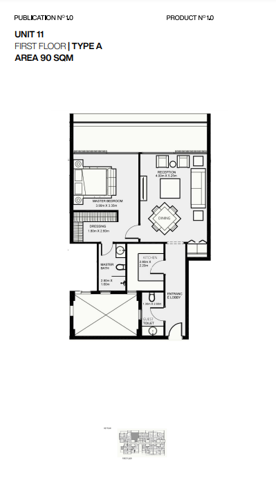 Floor plan for apartment at Nmq