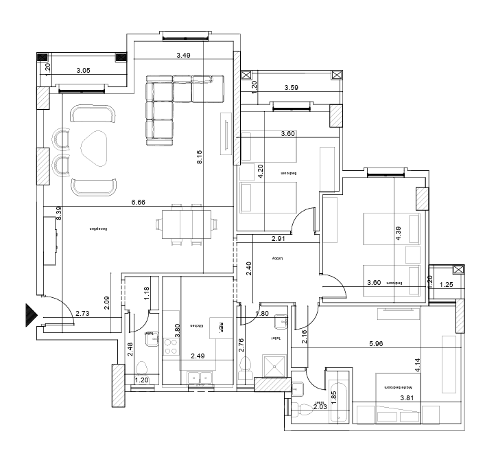 Floor plan for apartment at Venia