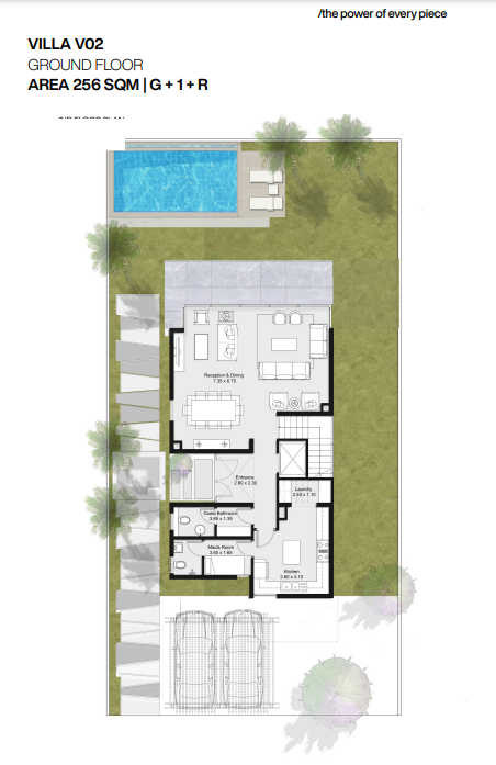 Floor plan for villa at Nmq