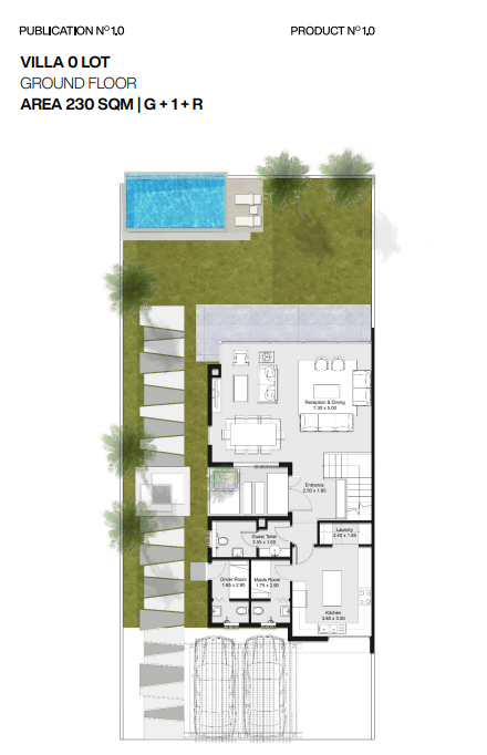 Floor plan for villa at Nmq