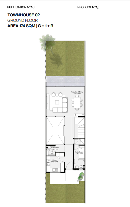 Floor plan for townhouse at Nmq