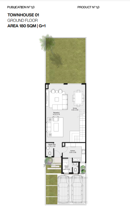 Floor plan for townhouse at Nmq