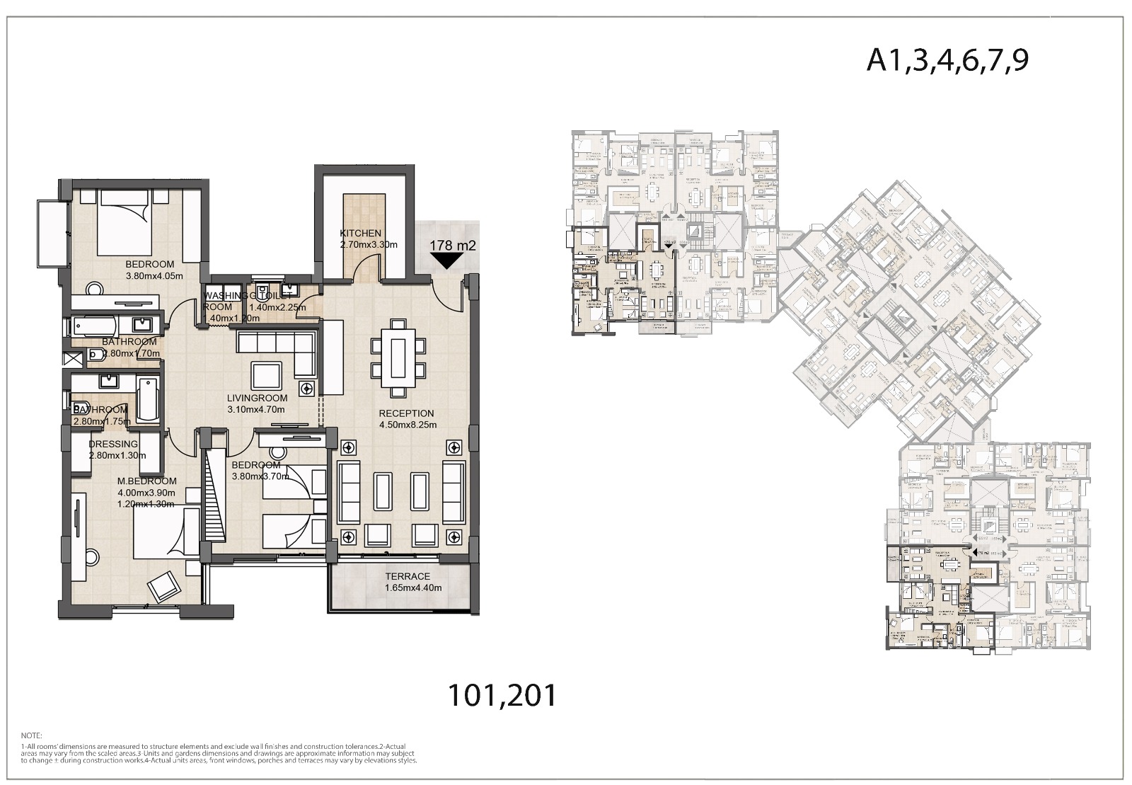 Floor plan for apartment at Granda Life
