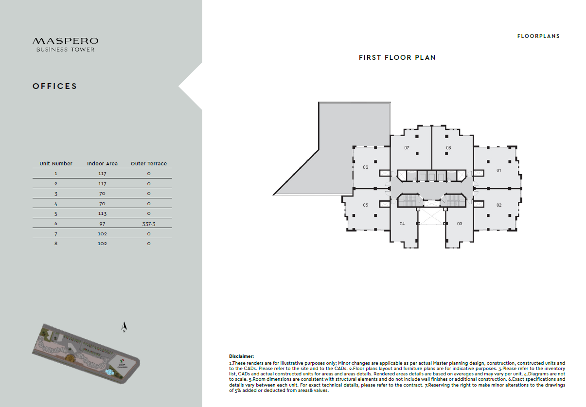 Floor plan for  at Maspero Business Tower