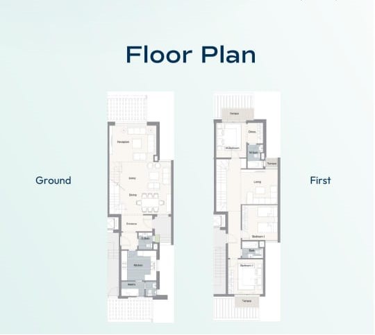 Floor plan for duplex at Telal East