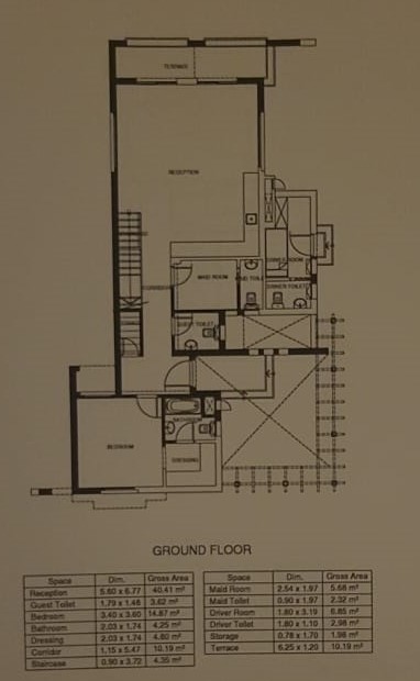 Floor plan for villa at Mountain View Ras El Hekma