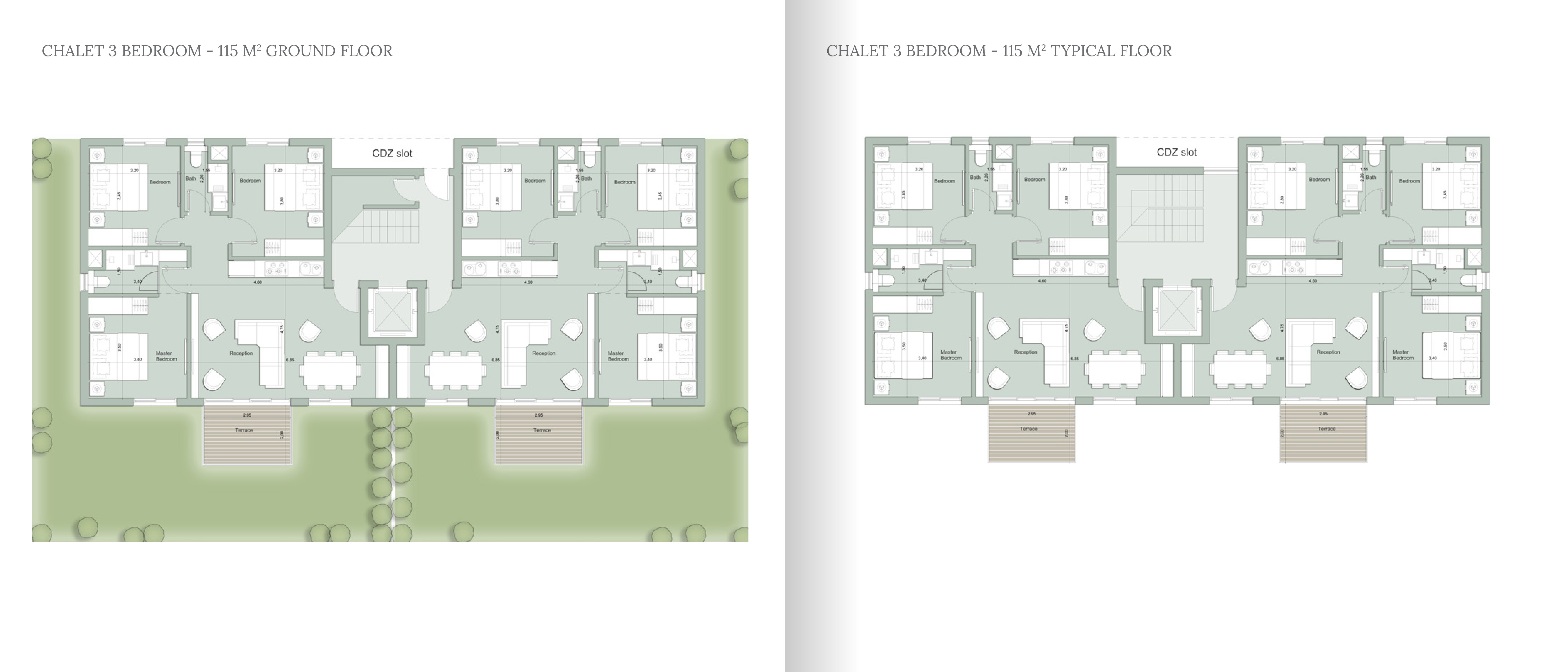 Floor plan for chalet at Il Monte Galala