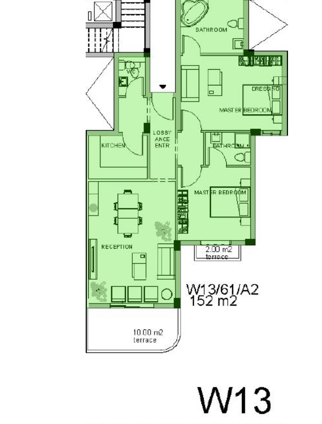 Floor plan for apartment at White Residence