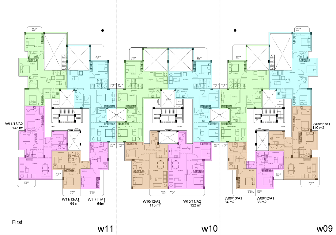 Floor plan for apartment at White Residence