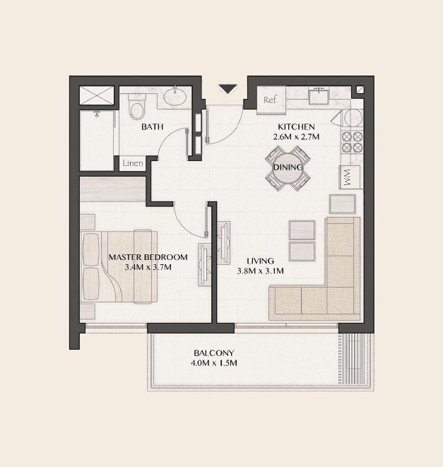 Floor plan for apartment at Faya Marassi
