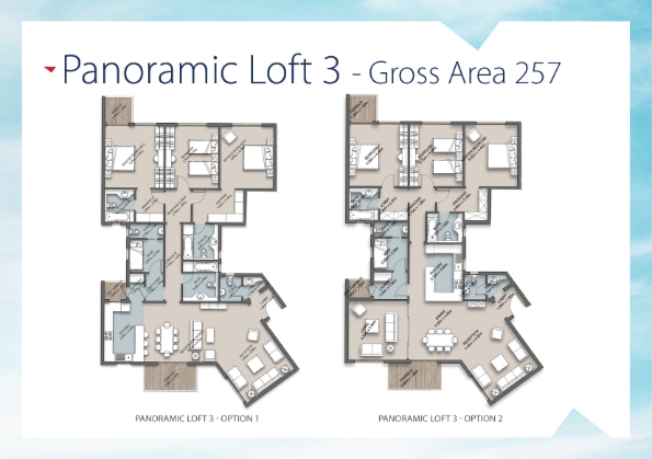 Floor plan for apartment at Trio