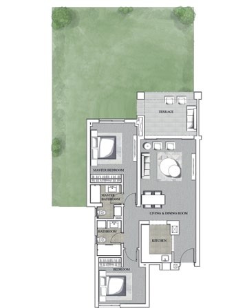 Floor plan for apartment at Veranda  Sahl Hasheesh
