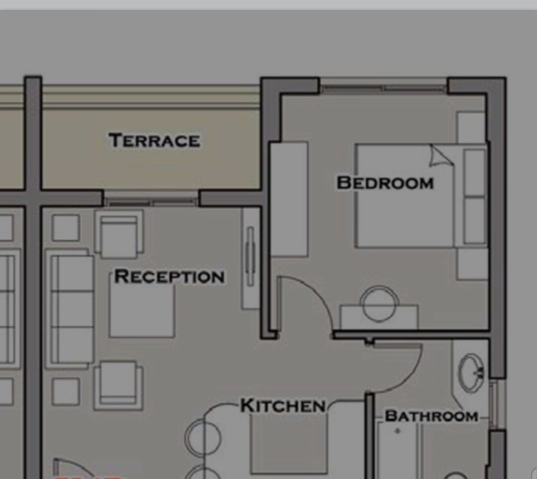 Floor plan for studio at Sarai