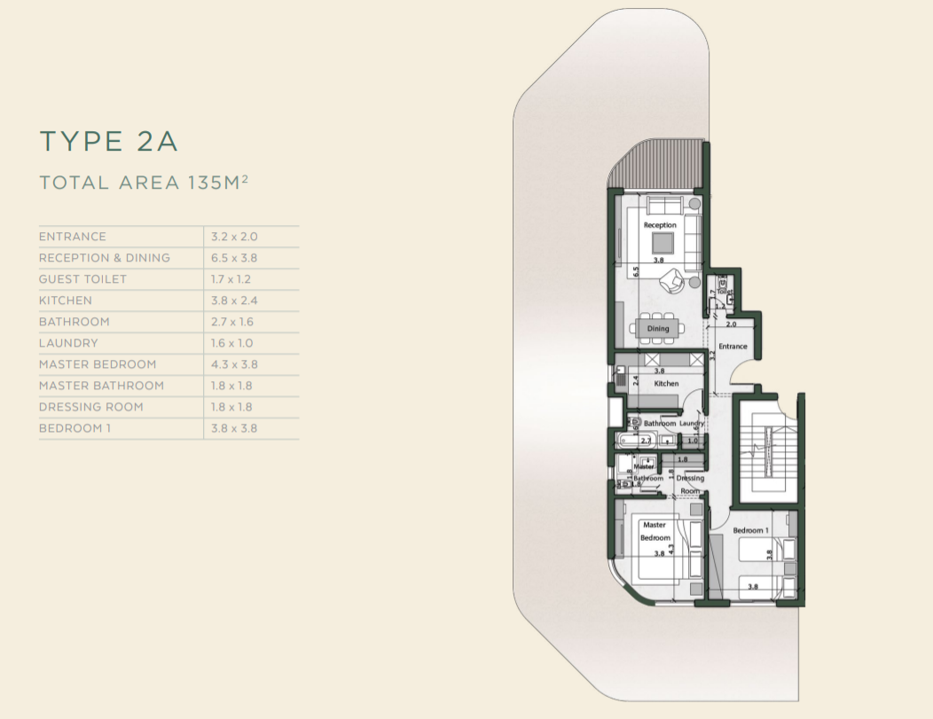 Floor plan for apartment at Bloomfields