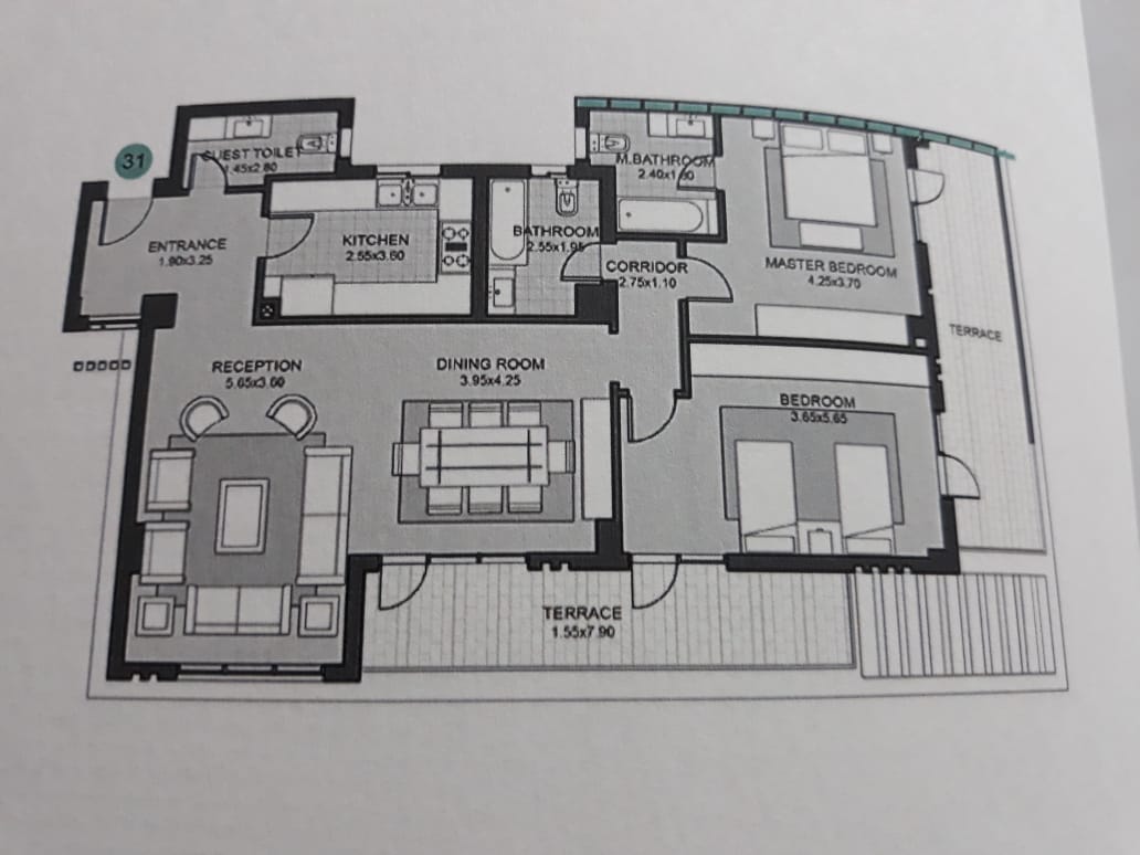 Floor plan for apartment at Sky Condos Phase 3, Villette