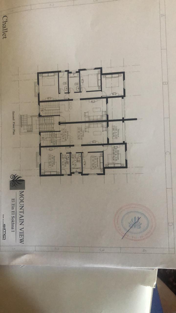 Floor plan for chalet at Mountain View Sokhna