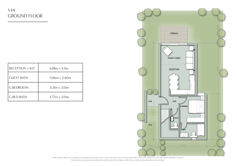Floor plan for villa at Il Monte Galala