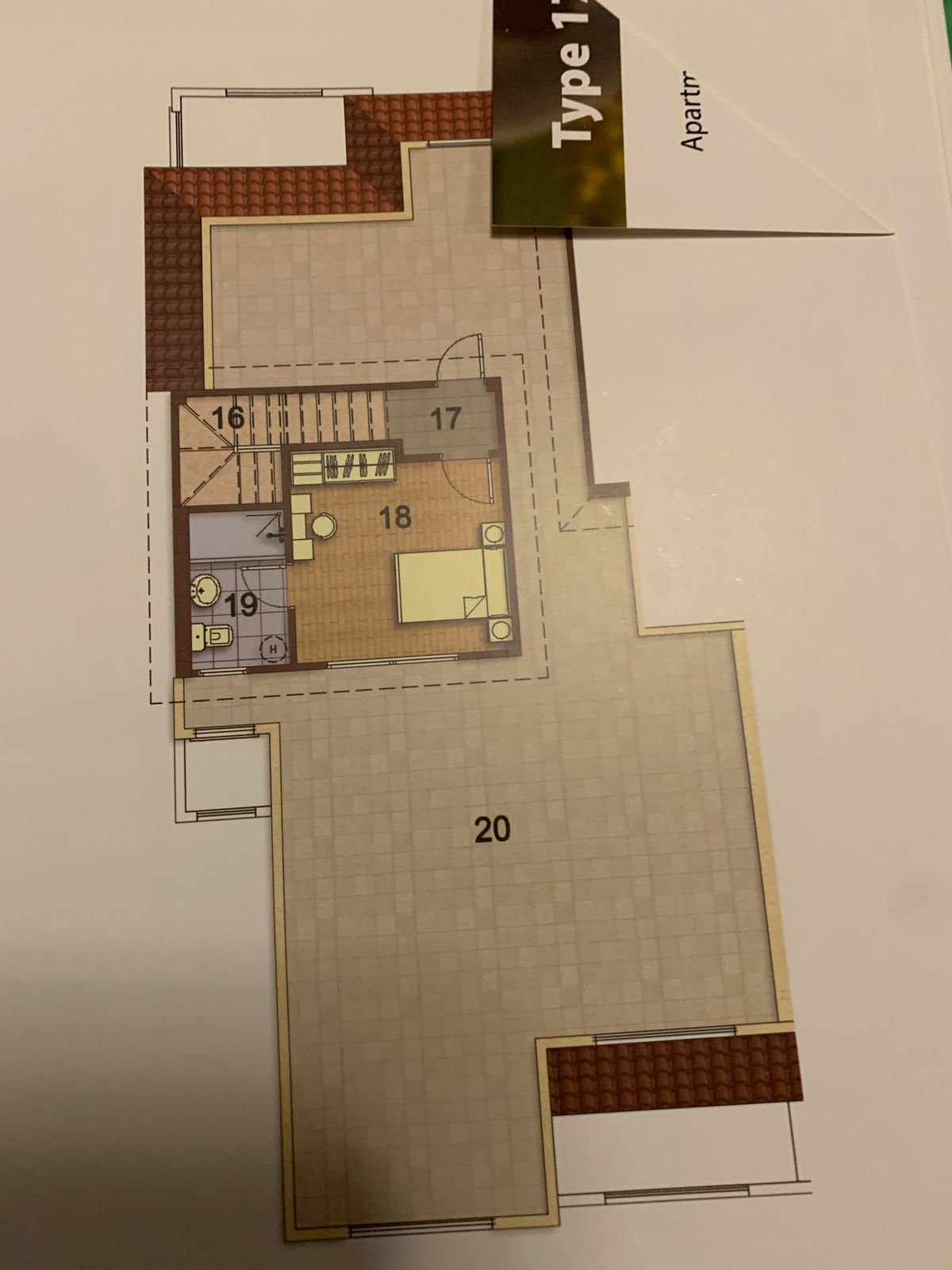 Floor plan for penthouse at Stone Residence