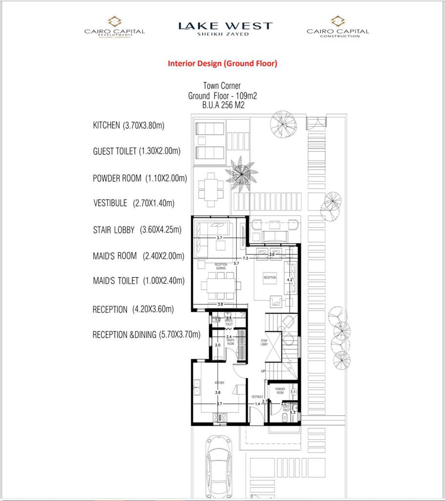 Floor plan for townhouse at Lake West
