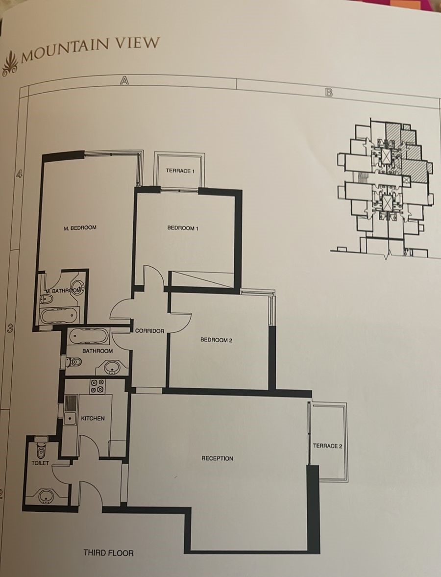 Floor plan for apartment at Mountain View ICity New Cairo
