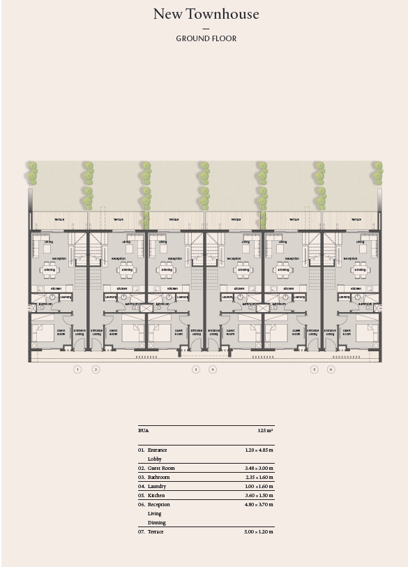 Floor plan for townhouse at Carnelia