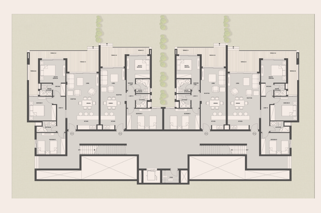 Floor plan for chalet at Carnelia