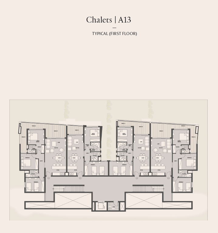 Floor plan for chalet at Carnelia
