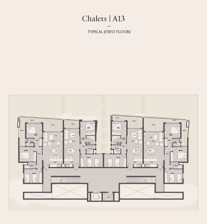 Floor plan for chalet at Carnelia