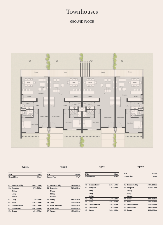 Floor plan for townhouse at Carnelia