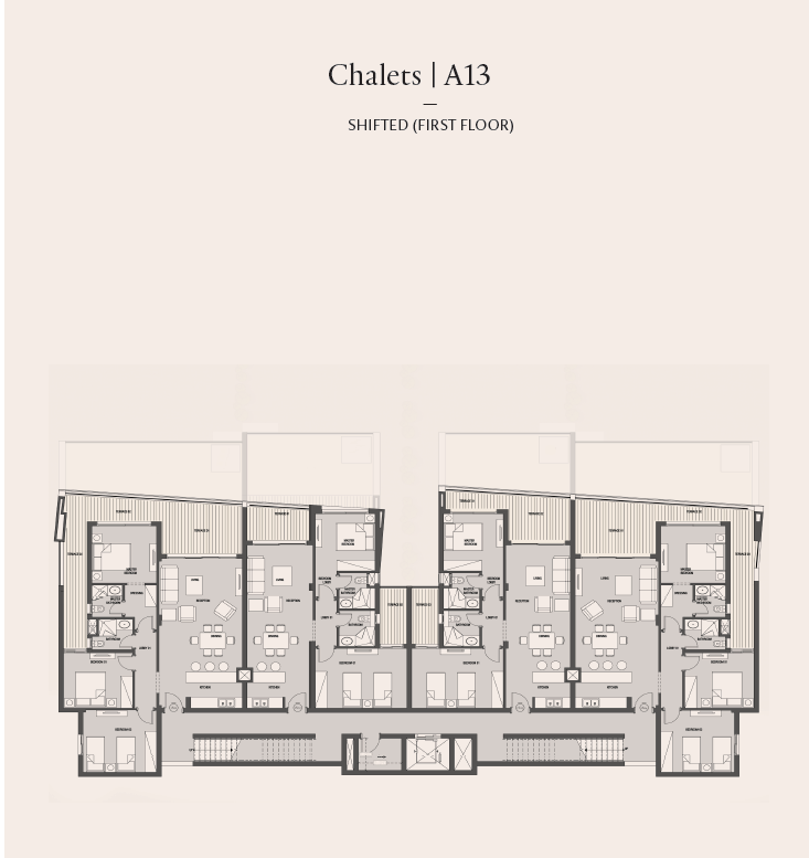 Floor plan for chalet at Carnelia