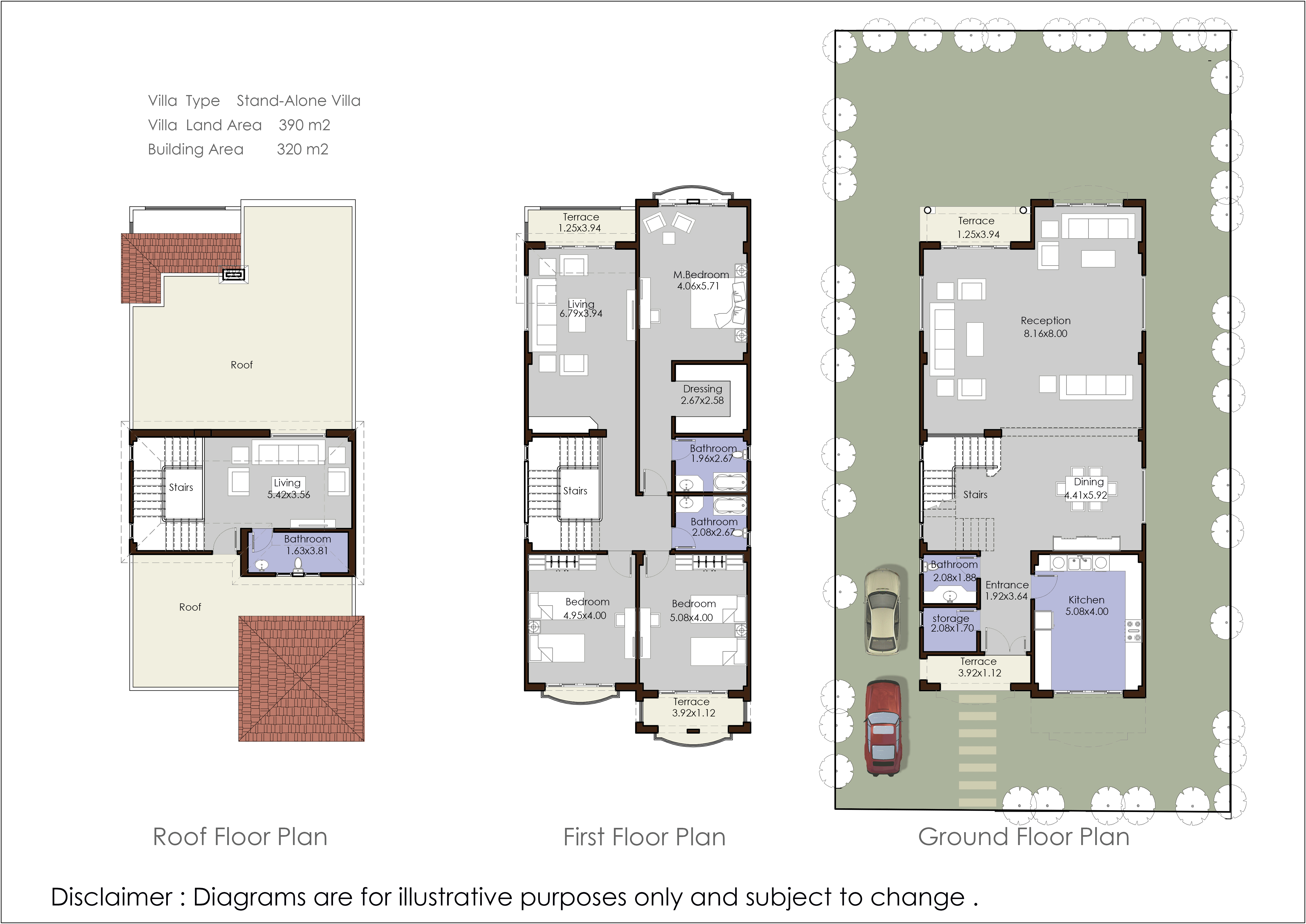 Floor plan for villa at El Patio Prime