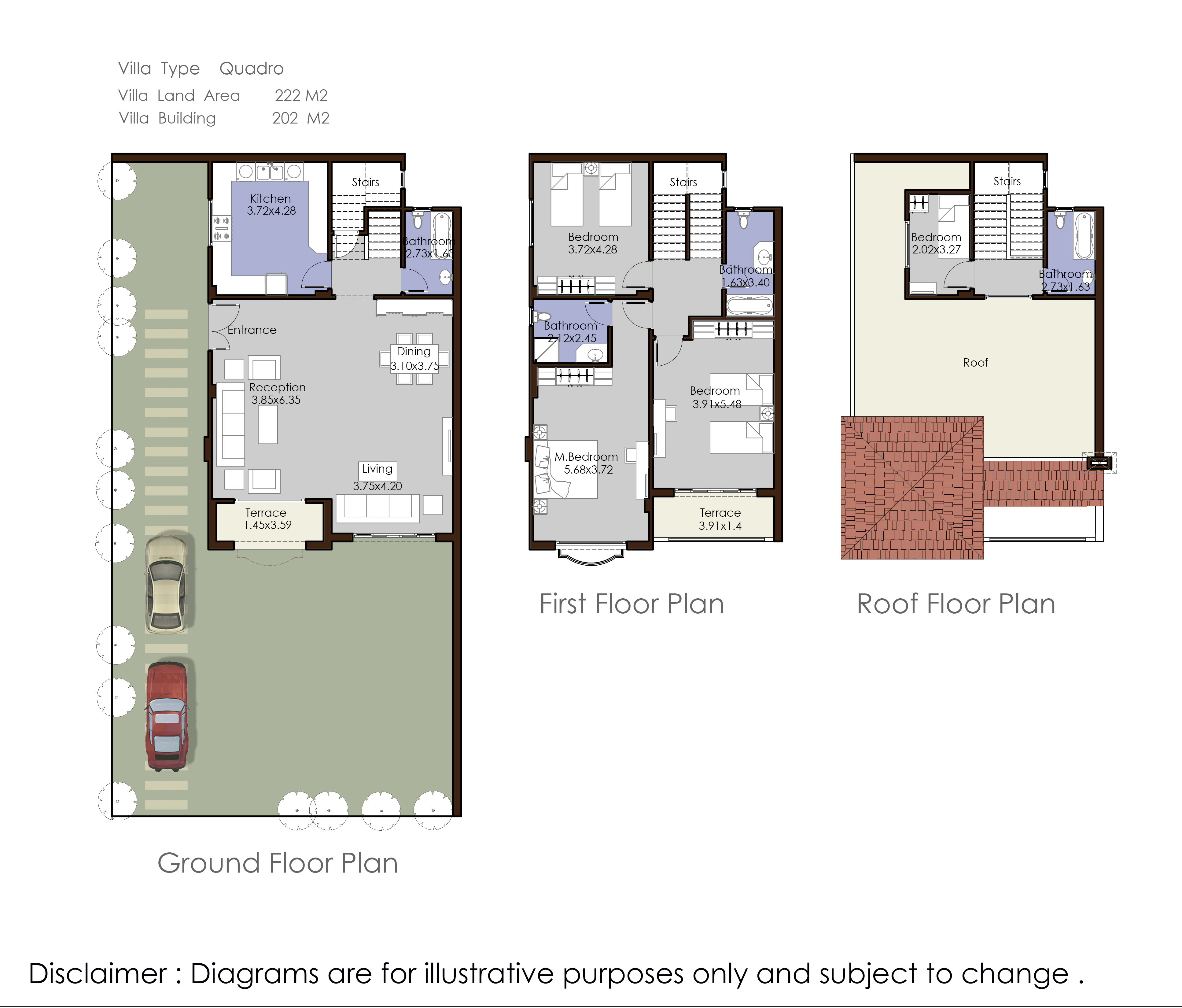 Floor plan for townhouse at El Patio Prime
