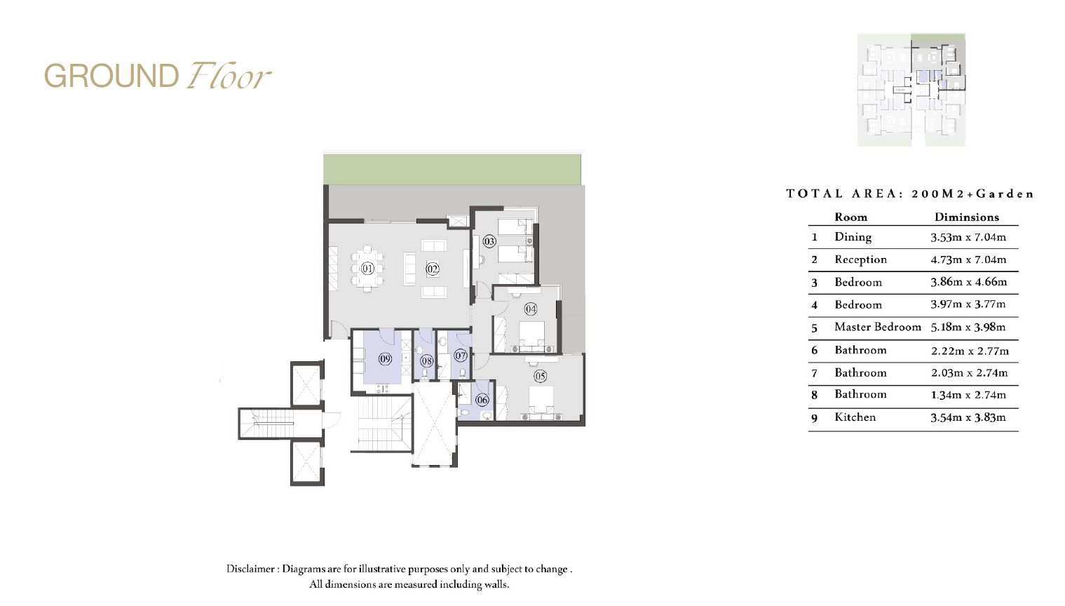 Floor plan for apartment at El Patio Oro -Phase 1