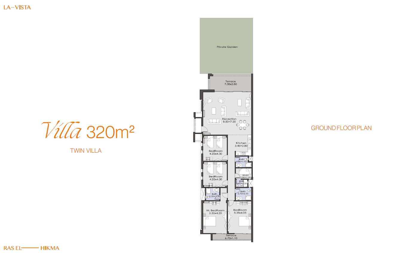 Floor plan for  at La Vista Ras El Hekma