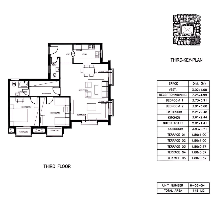 Floor plan for apartment at Parklane