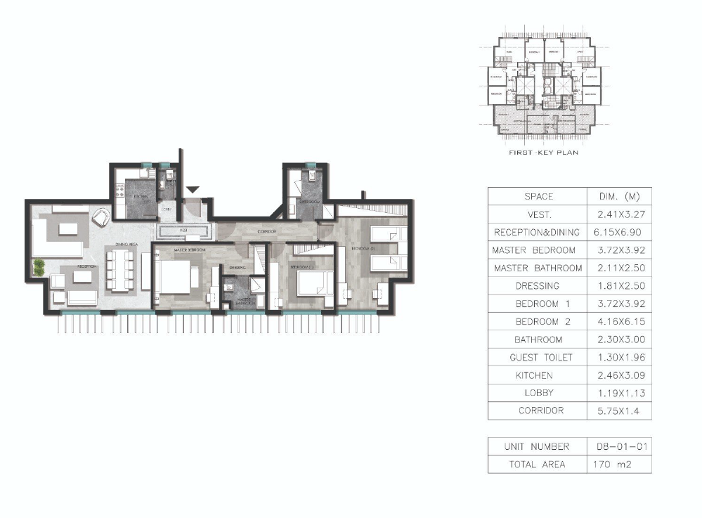 Floor plan for apartment at Parklane