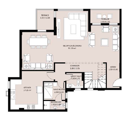 Floor plan for duplex at Jayd