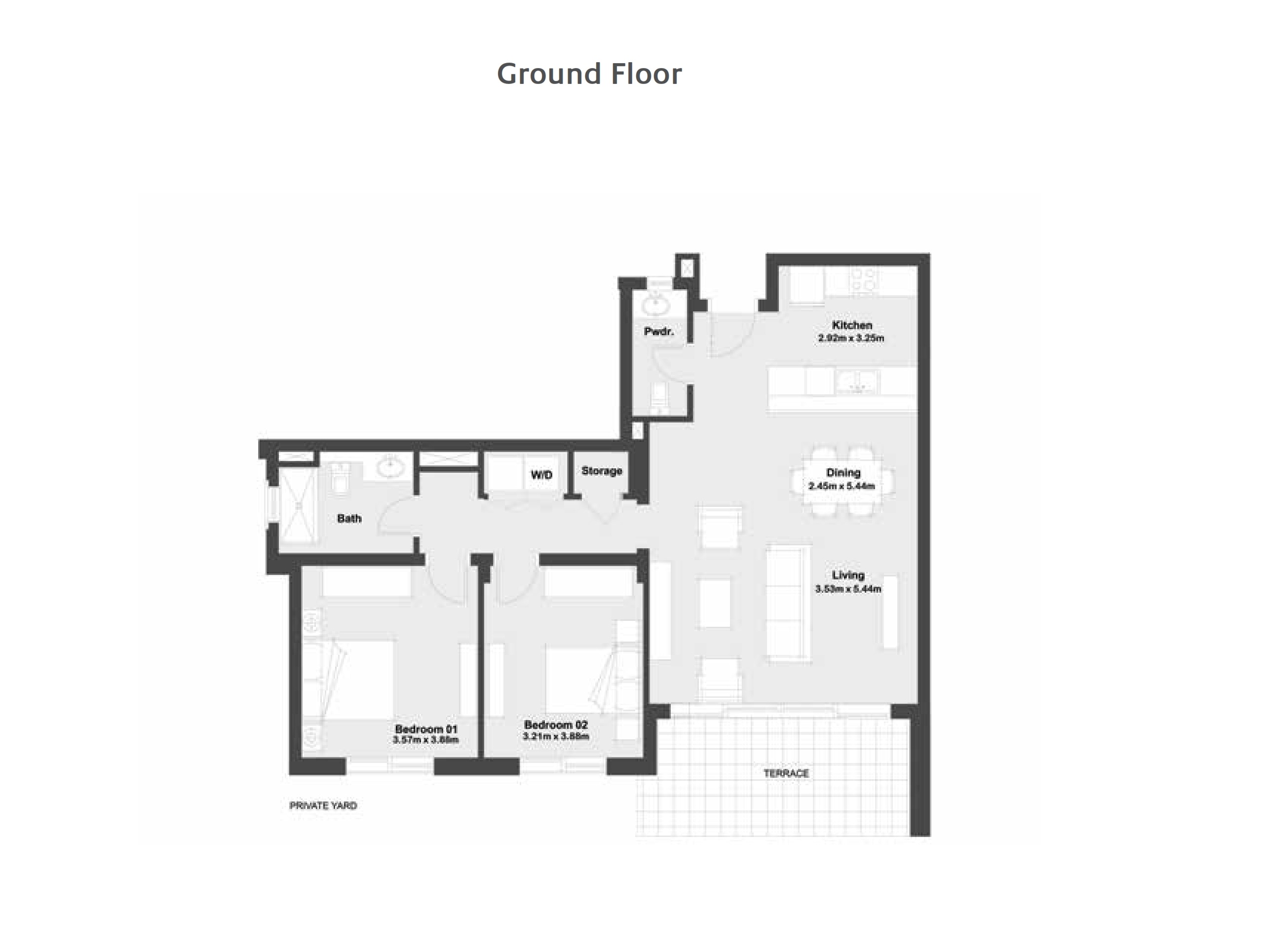 Floor plan for chalet at Marassi