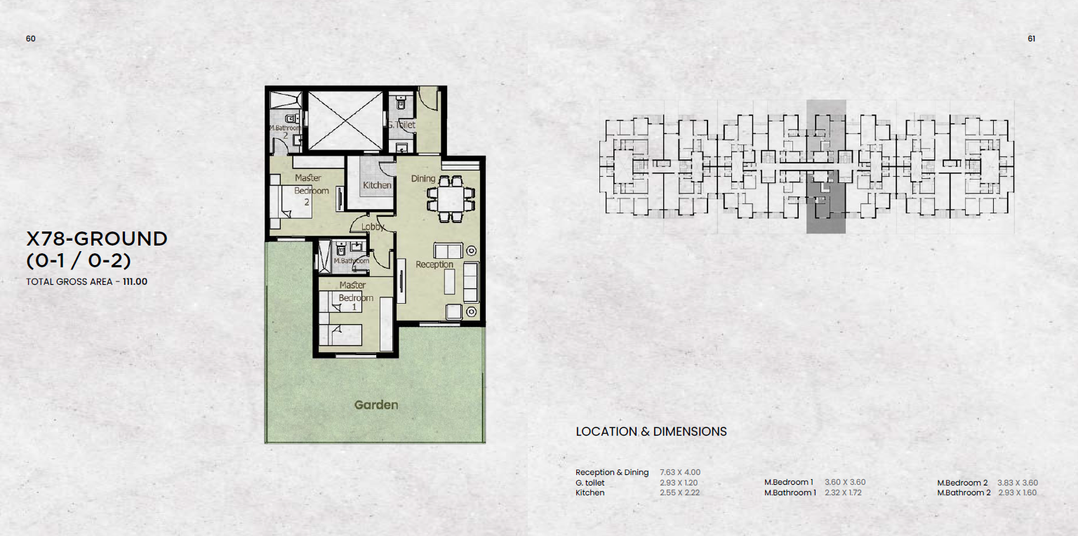 Floor plan for apartment at Azad Views