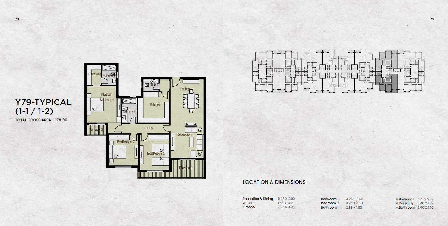 Floor plan for apartment at Azad Views
