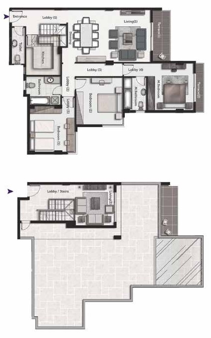 Floor plan for apartment at Galleria Residence