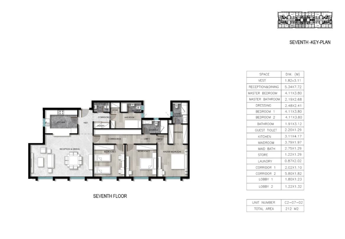 Floor plan for apartment at Parklane