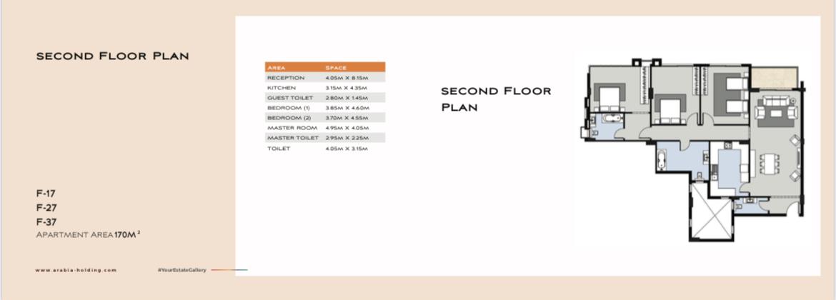 Floor plan for apartment at Galleria Residence