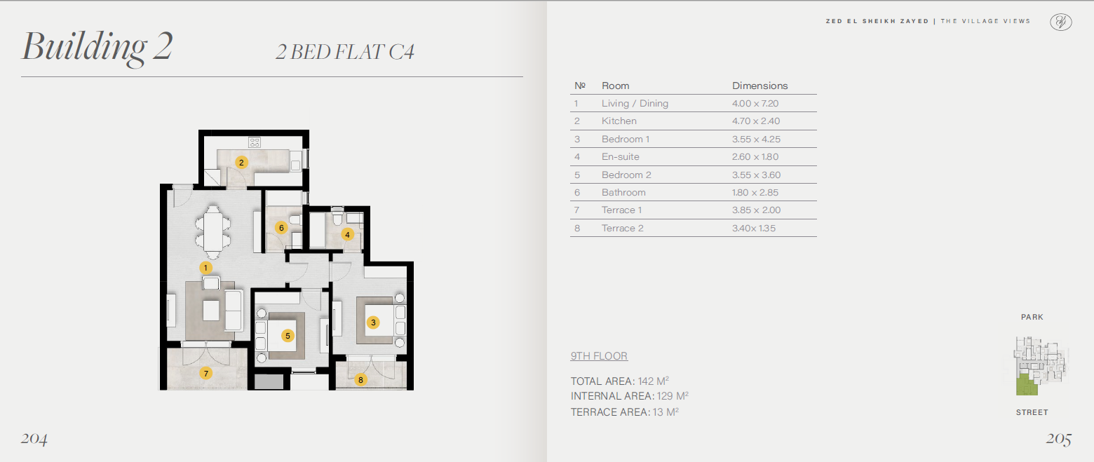 Floor plan for apartment at ZED