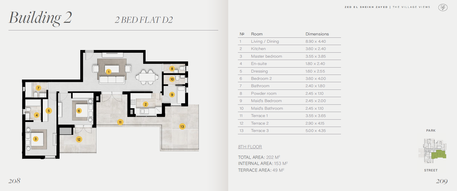Floor plan for apartment at ZED