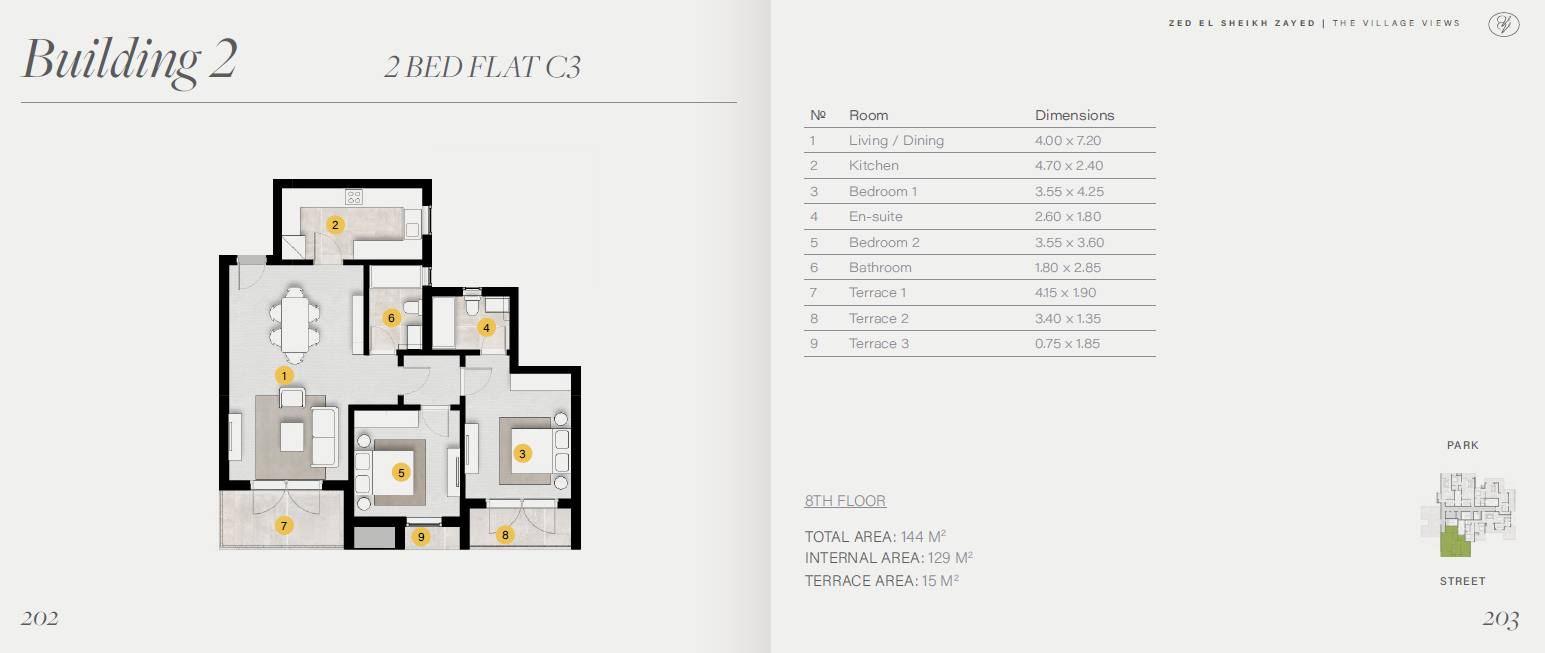 Floor plan for apartment at ZED