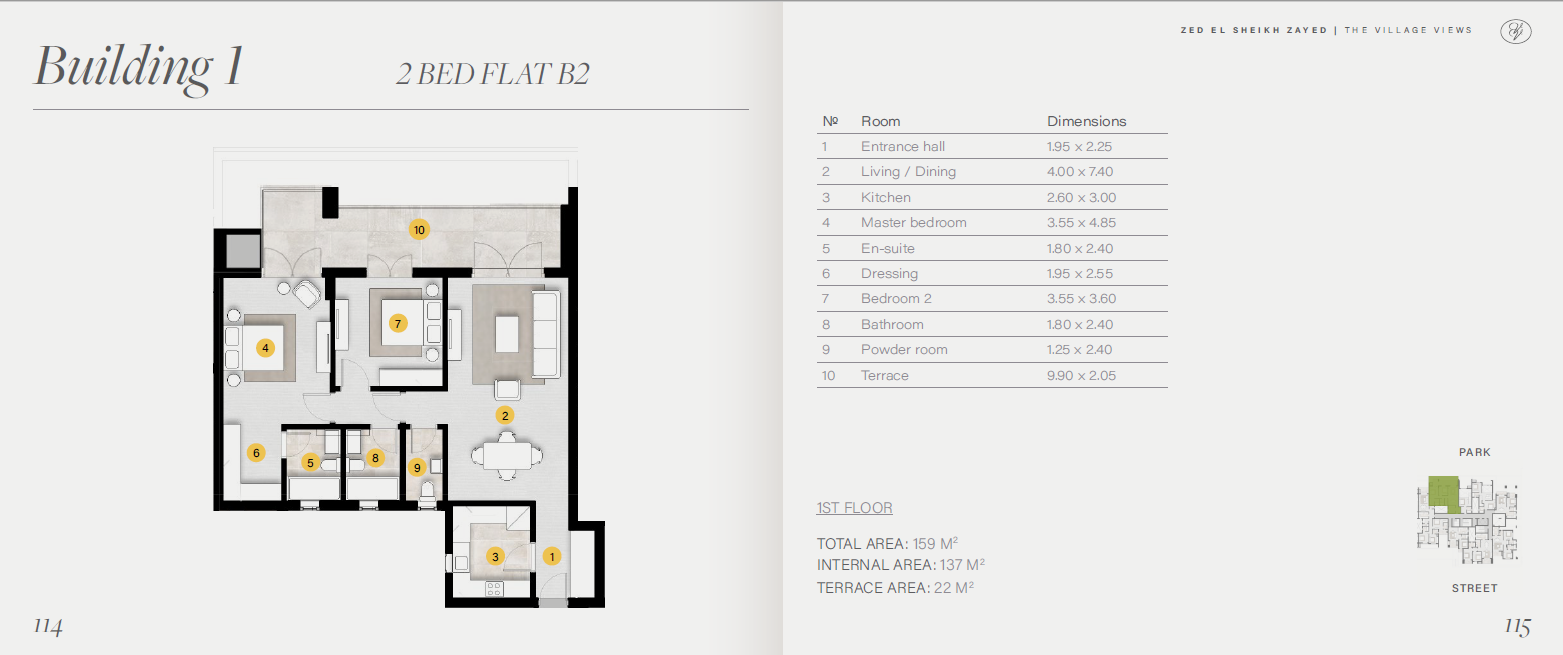 Floor plan for apartment at ZED