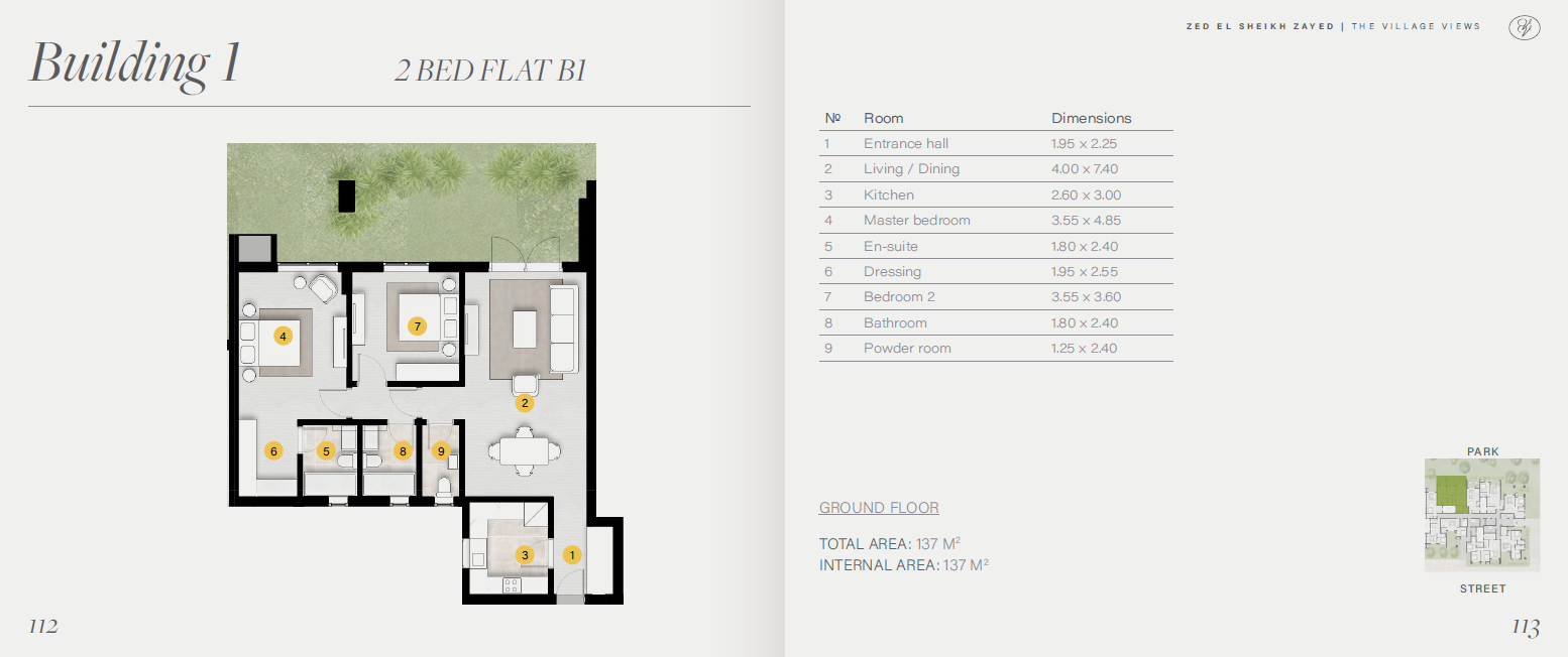 Floor plan for apartment at ZED