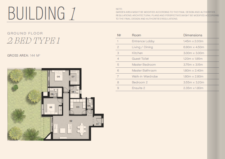 Floor plan for apartment at ZED