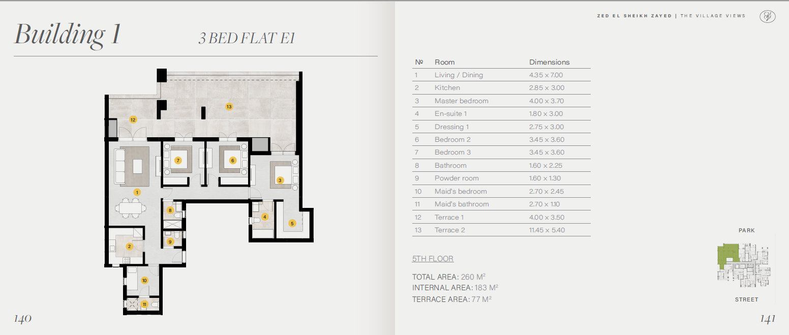 Floor plan for apartment at ZED